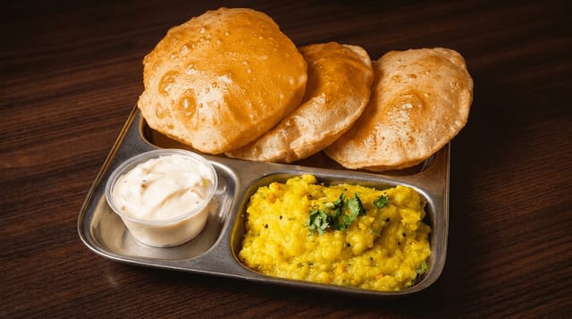 Shrikhand Puri Sabji.