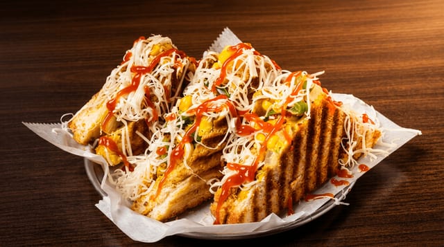 Cheese Corn Sandwich.